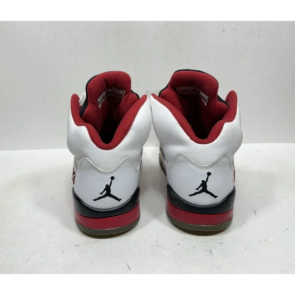 Nike Air Jordan 5 Retro‎ Men's Size 7.5 136027 120 Fire Red Black Tongue Shoes